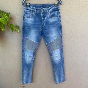 H&M Divided Moto Biker Skinny Jeans